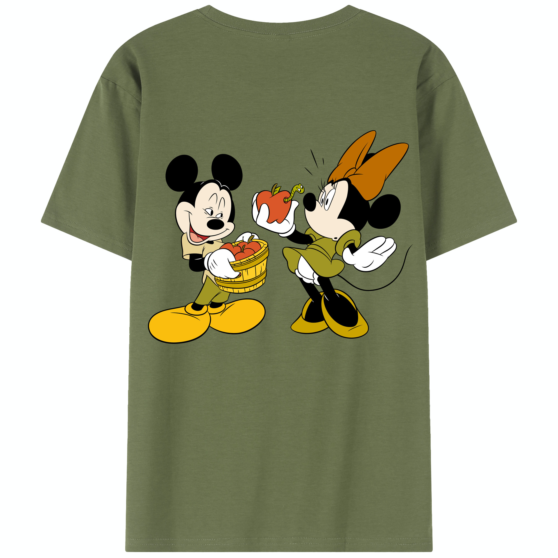 （画像用） ミッキーマウス Mickey Mouse 綿100％半袖Tシャツ（背面プリント）